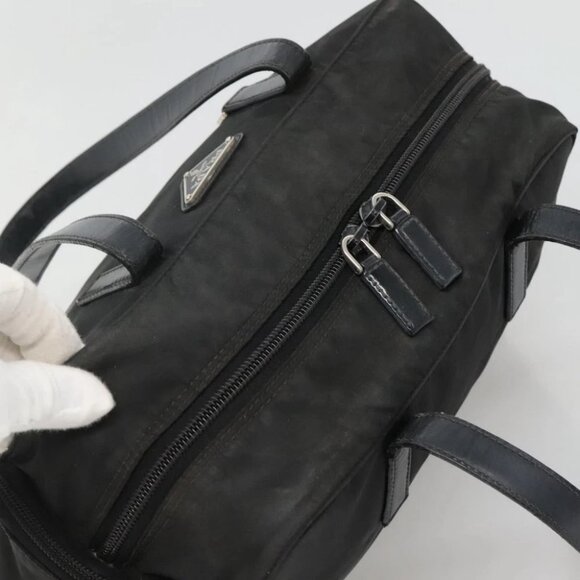 PRADA Shoulder Bag Nylon Black Silver Auth 135983 - Picture 7 of 15